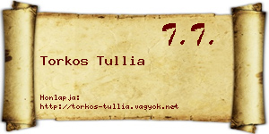 Torkos Tullia névjegykártya